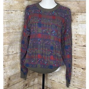 EXPRESSIONS WORLDWIDE VINTAGE ECLECTIC OVERSIZED SLOUCHY CASUAL CLASSIC SWEATER